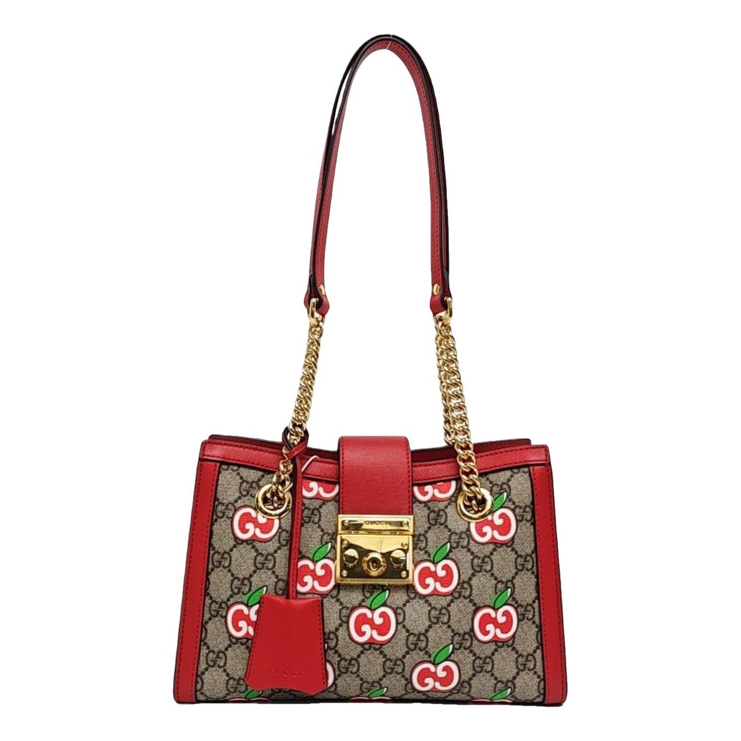 Padlock leather handbag