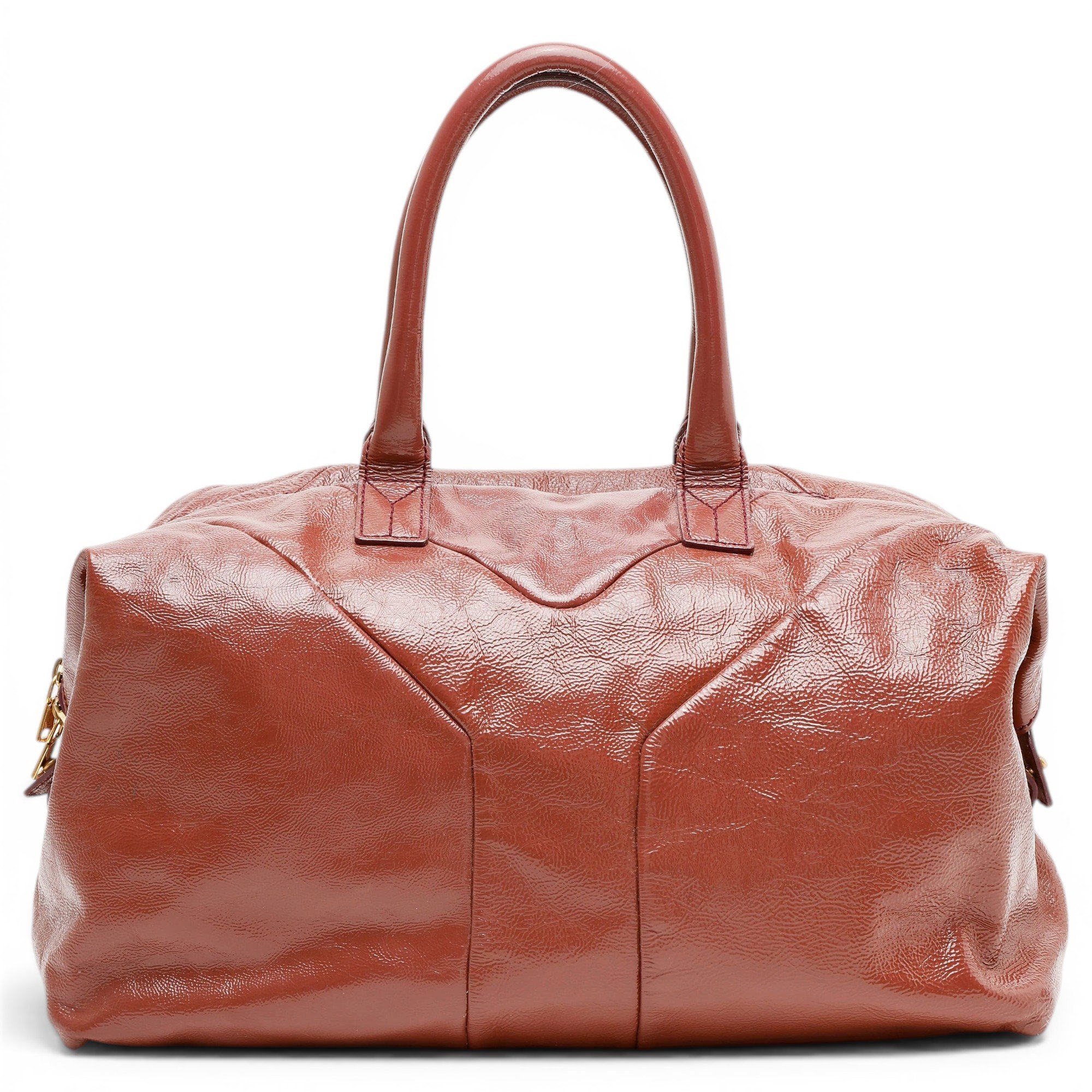 Patent leather travel bag