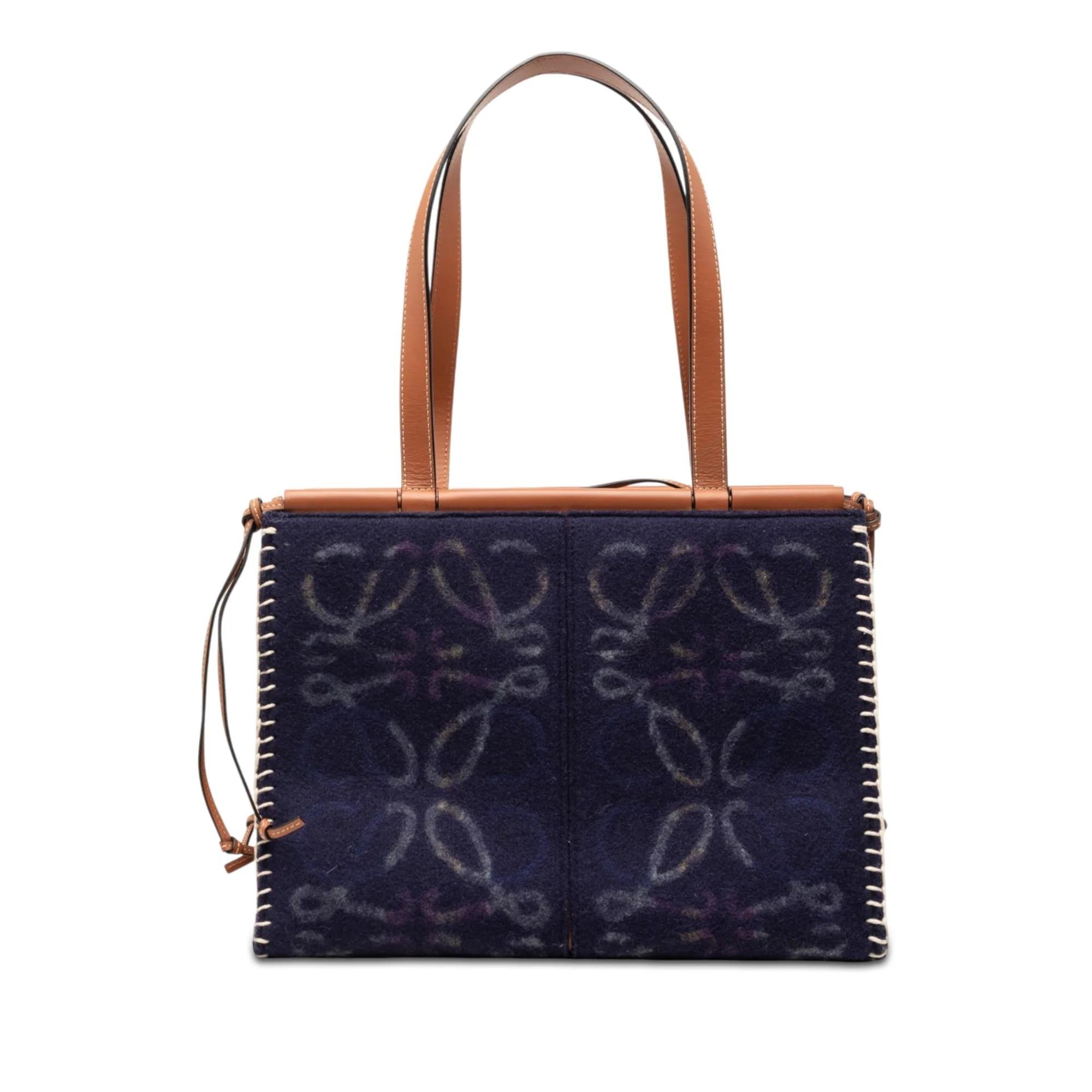 Anagram leather tote