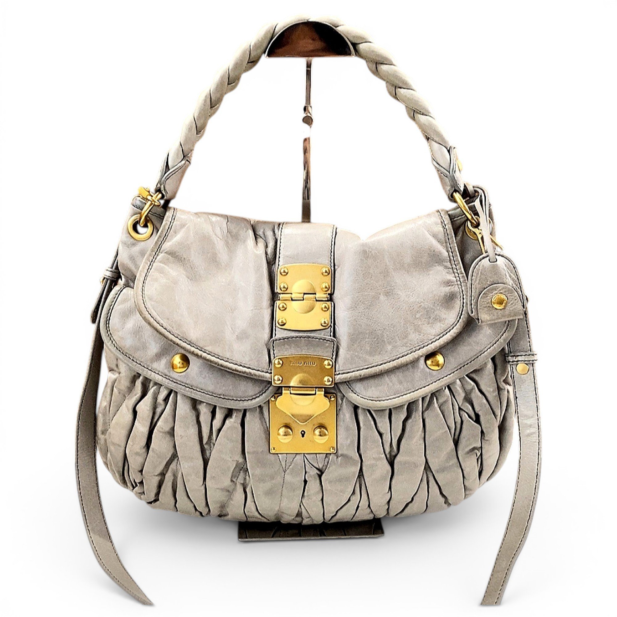 Coffer leather handbag