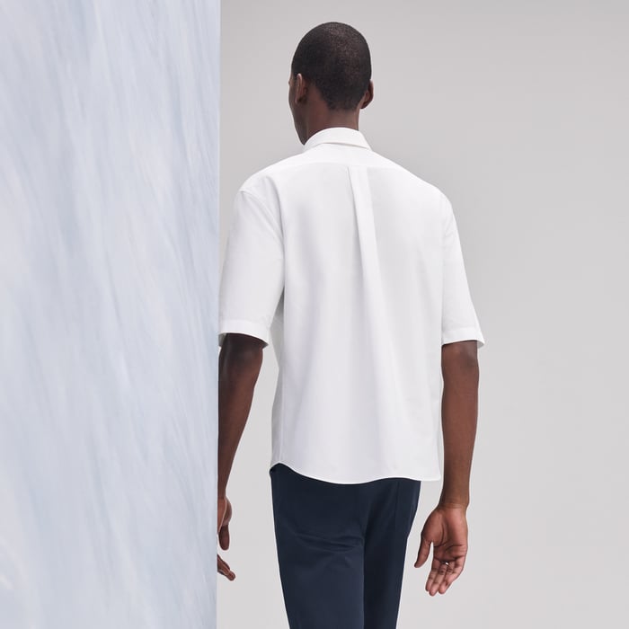Blanc Short-sleeve Straight Cut Shirt