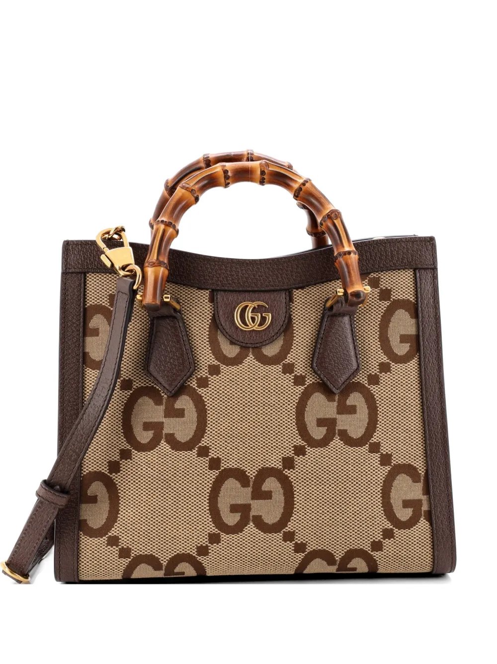 Diana NM Bamboo Handle Jumbo GG Canvas Small tote bag