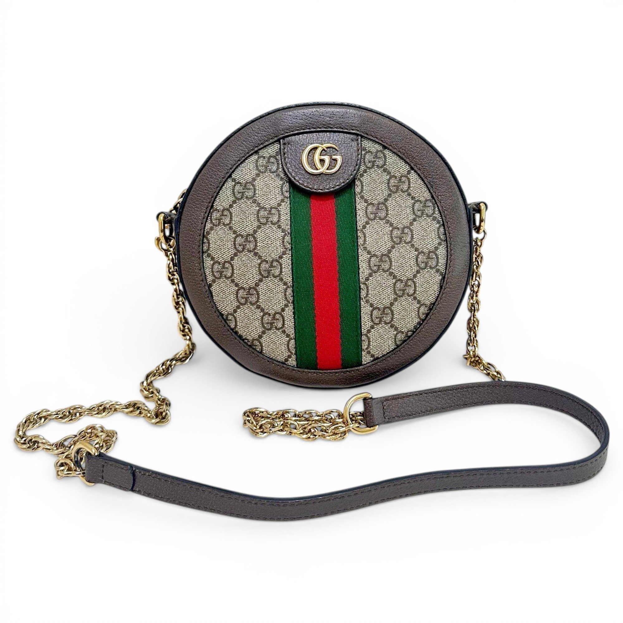Ophidia Round cloth crossbody bag