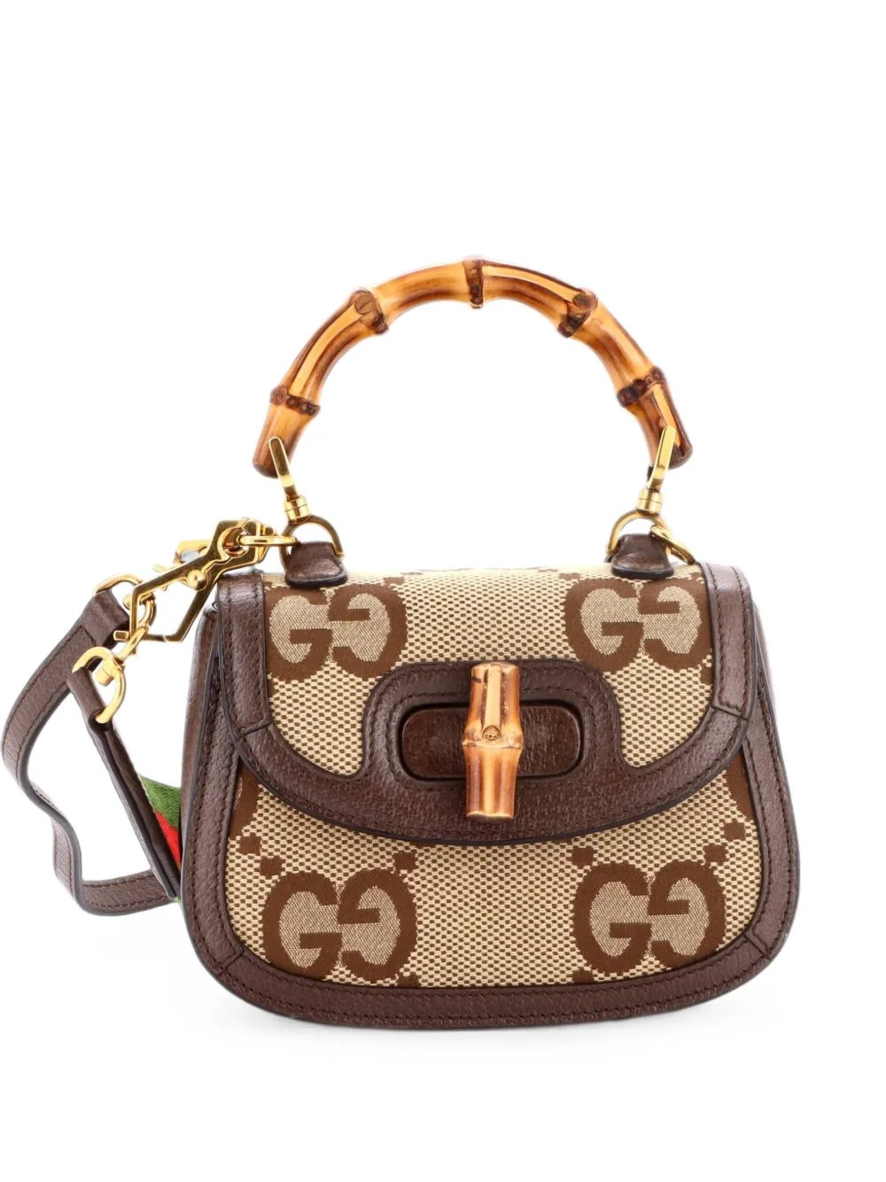 Bamboo 1947 Top Handle Bag Jumbo GG Canvas Mini crossbody bag