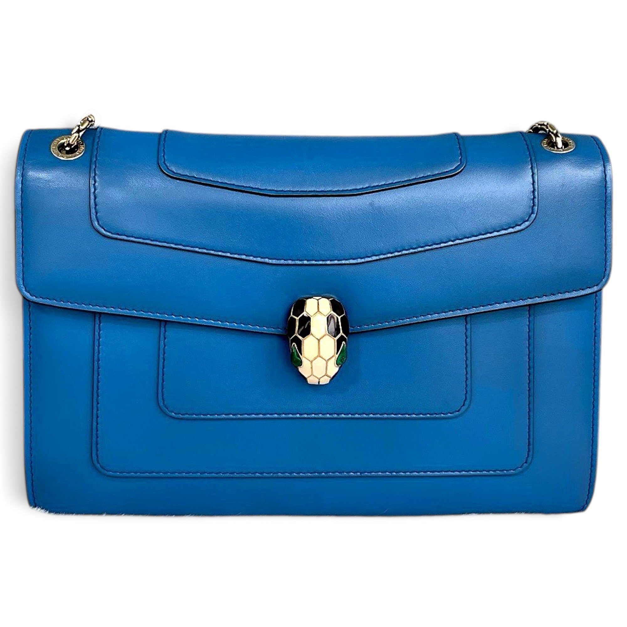 Serpenti leather handbag