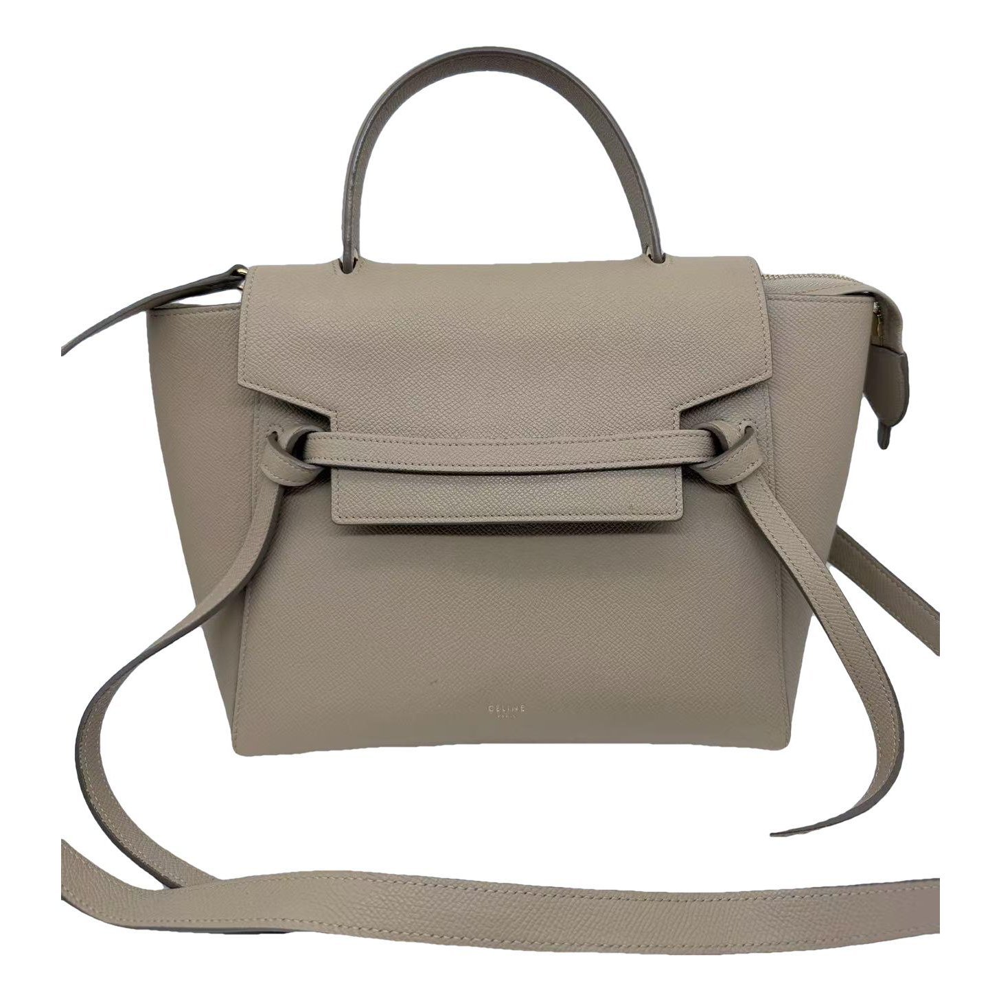 Belt leather handbag