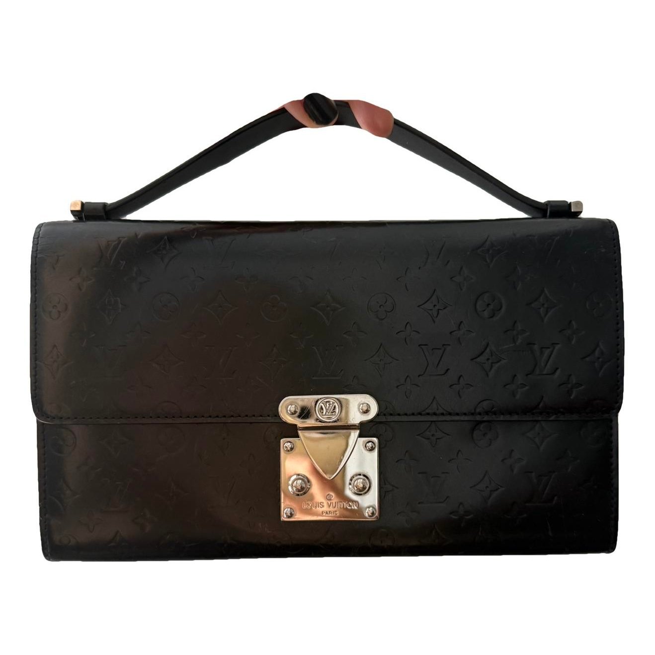 Leather clutch bag