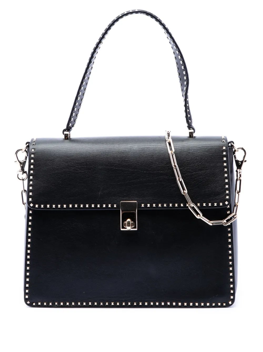 2000-2017 Leather Rockstud Top Handle Bag satchel