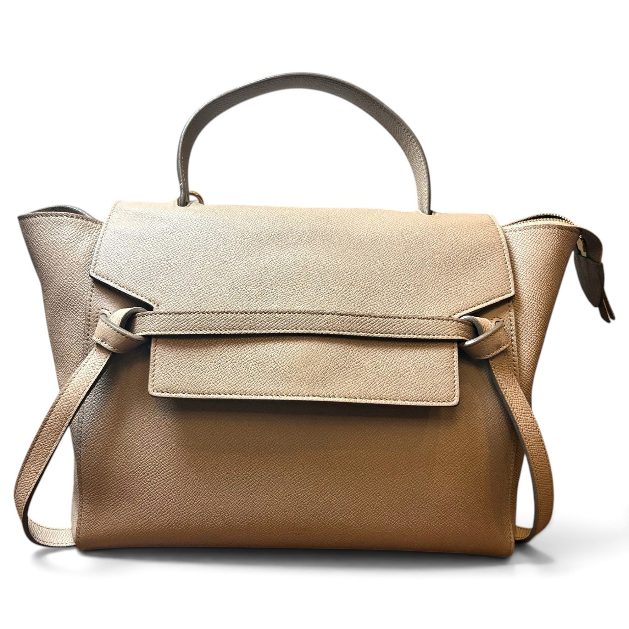 Belt leather handbag