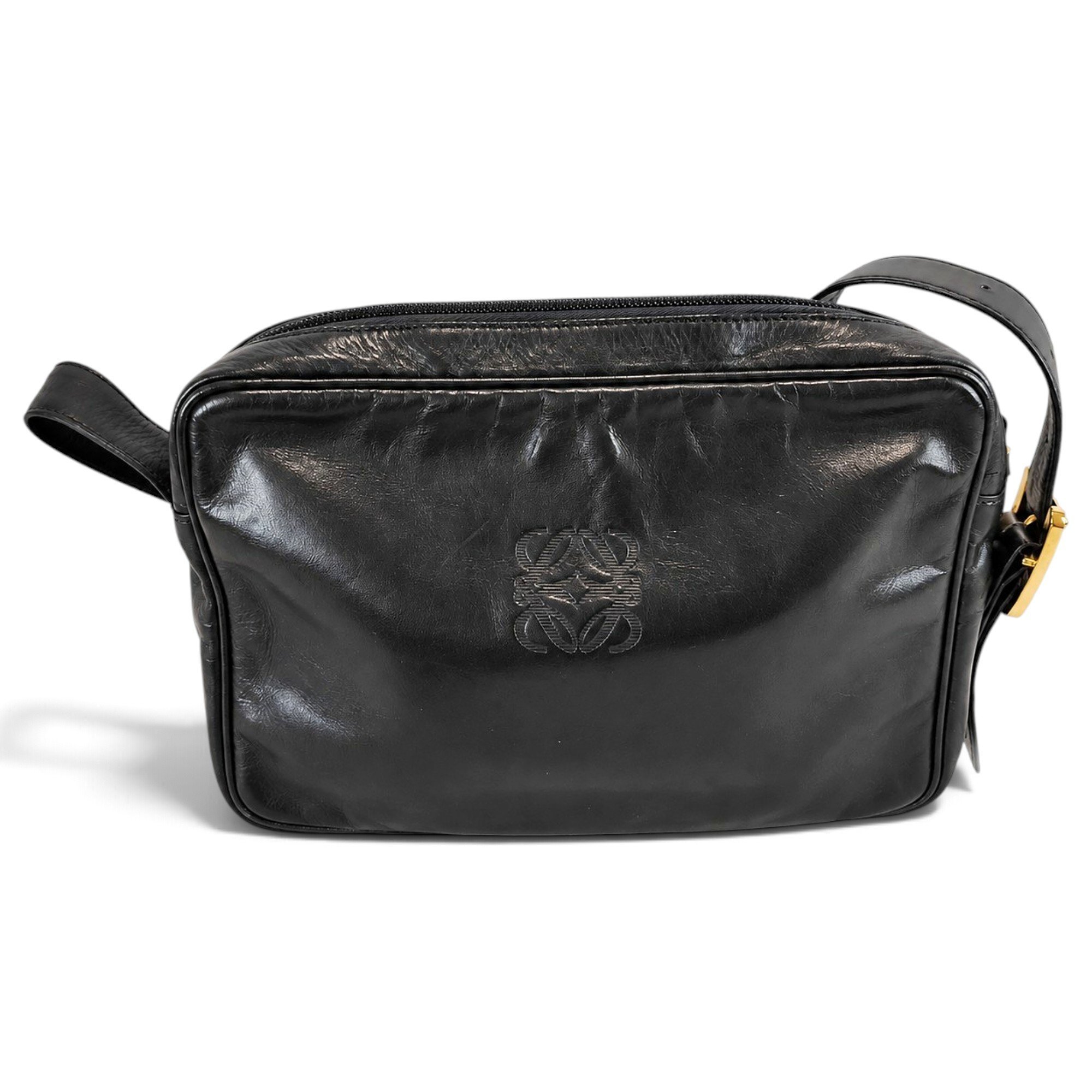 Anagram leather crossbody bag