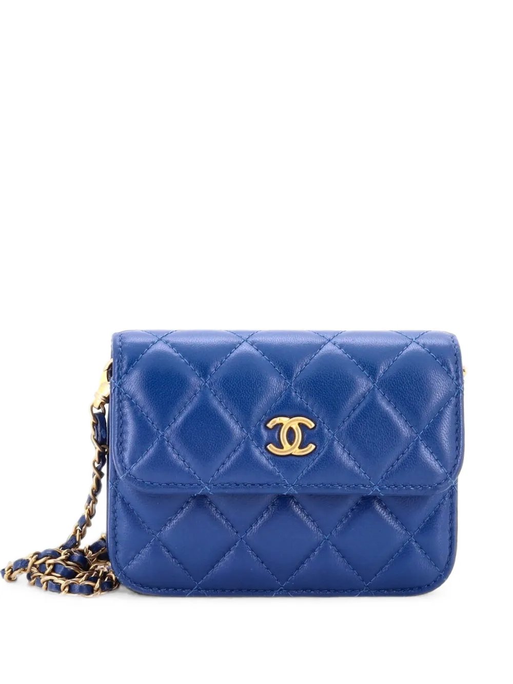 Pearl Crush Flap Clutch with Chain Quilted Lambskin Mini crossbody bag