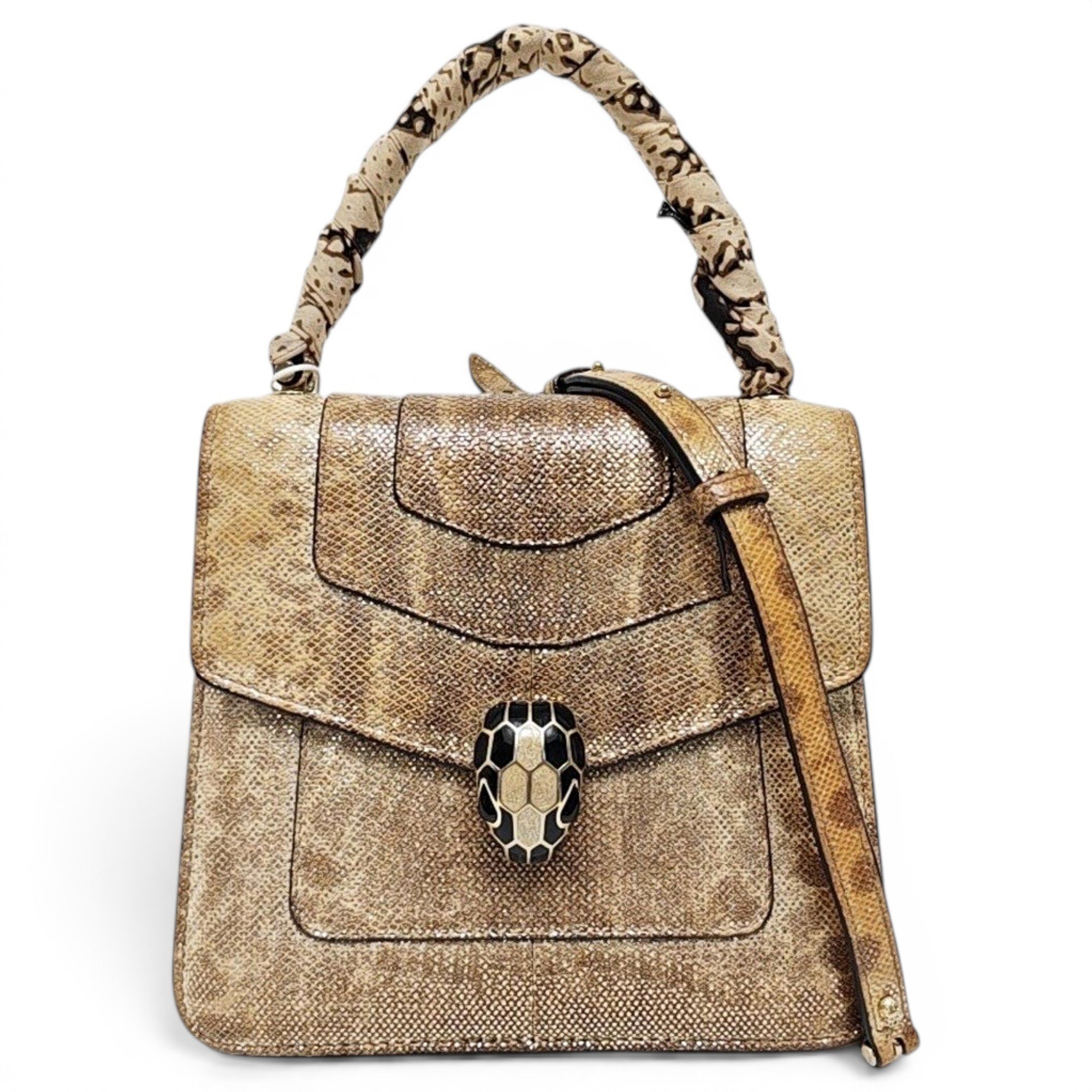 Serpenti leather handbag