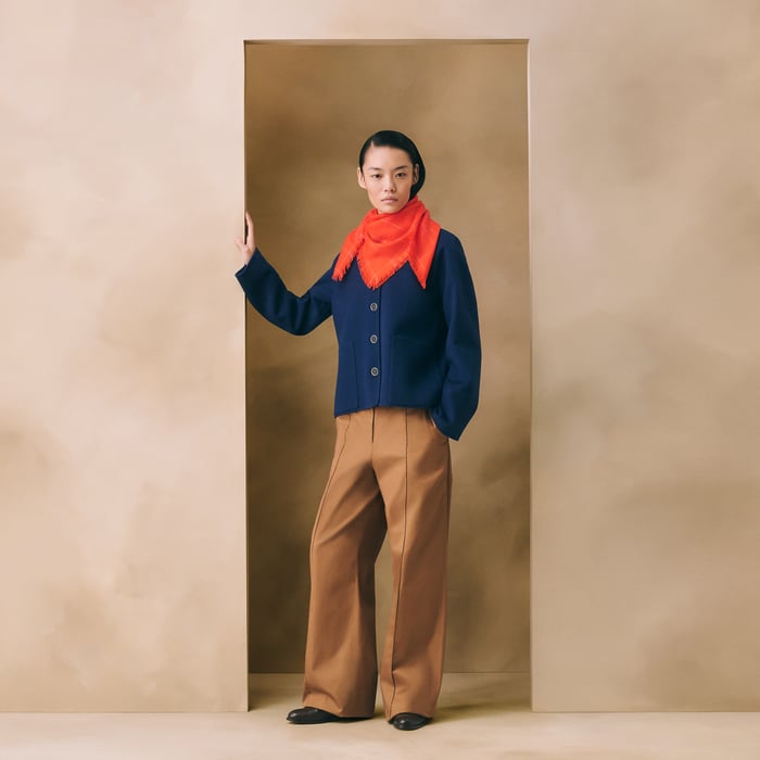 Vermillon Carreaux Scarf 80