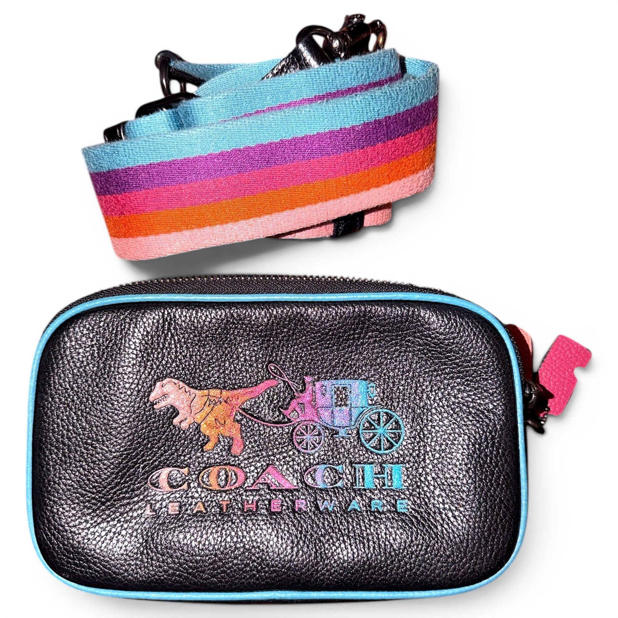 Leather clutch bag
