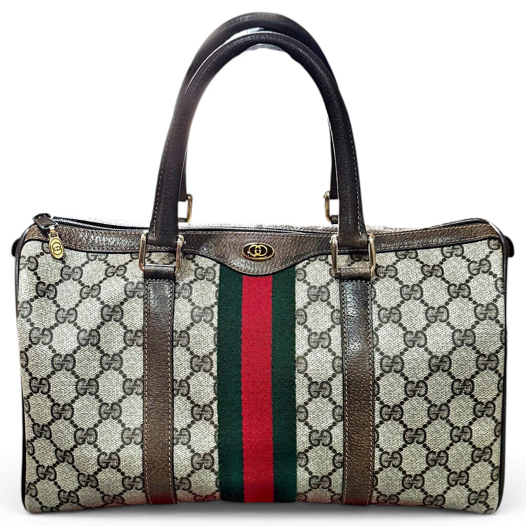 Ophidia Boston leather handbag