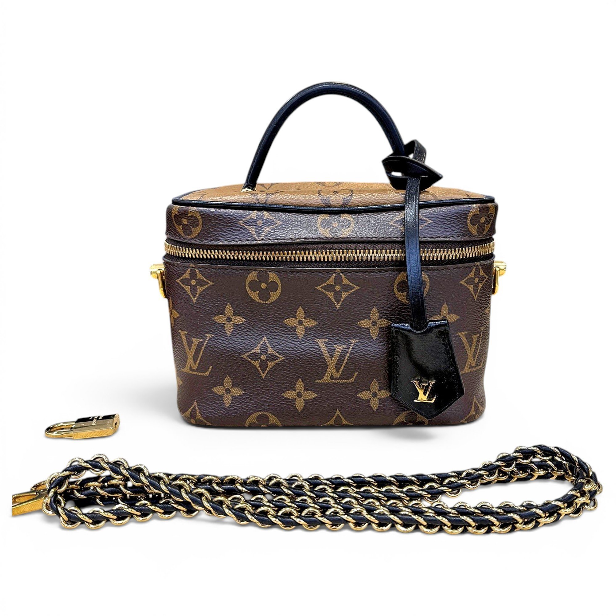 Vanity leather handbag