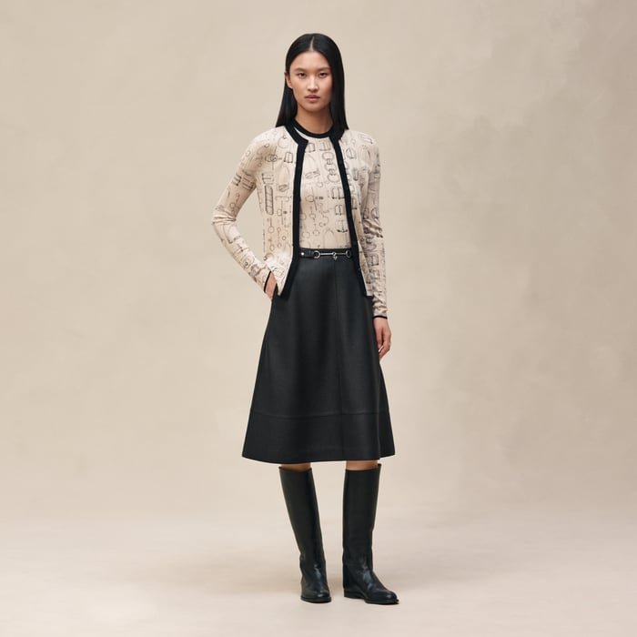 Beige Pierre d'Istrie "Cahier Du Colporteur" Buttoned Cardigan