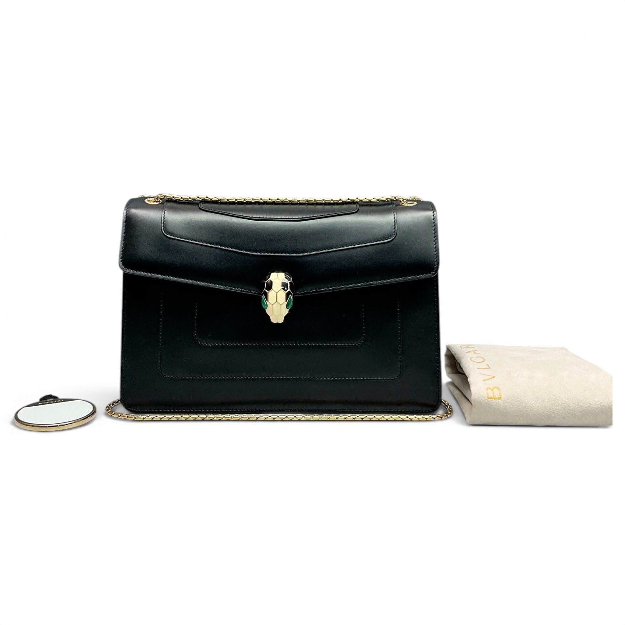 Serpenti leather handbag