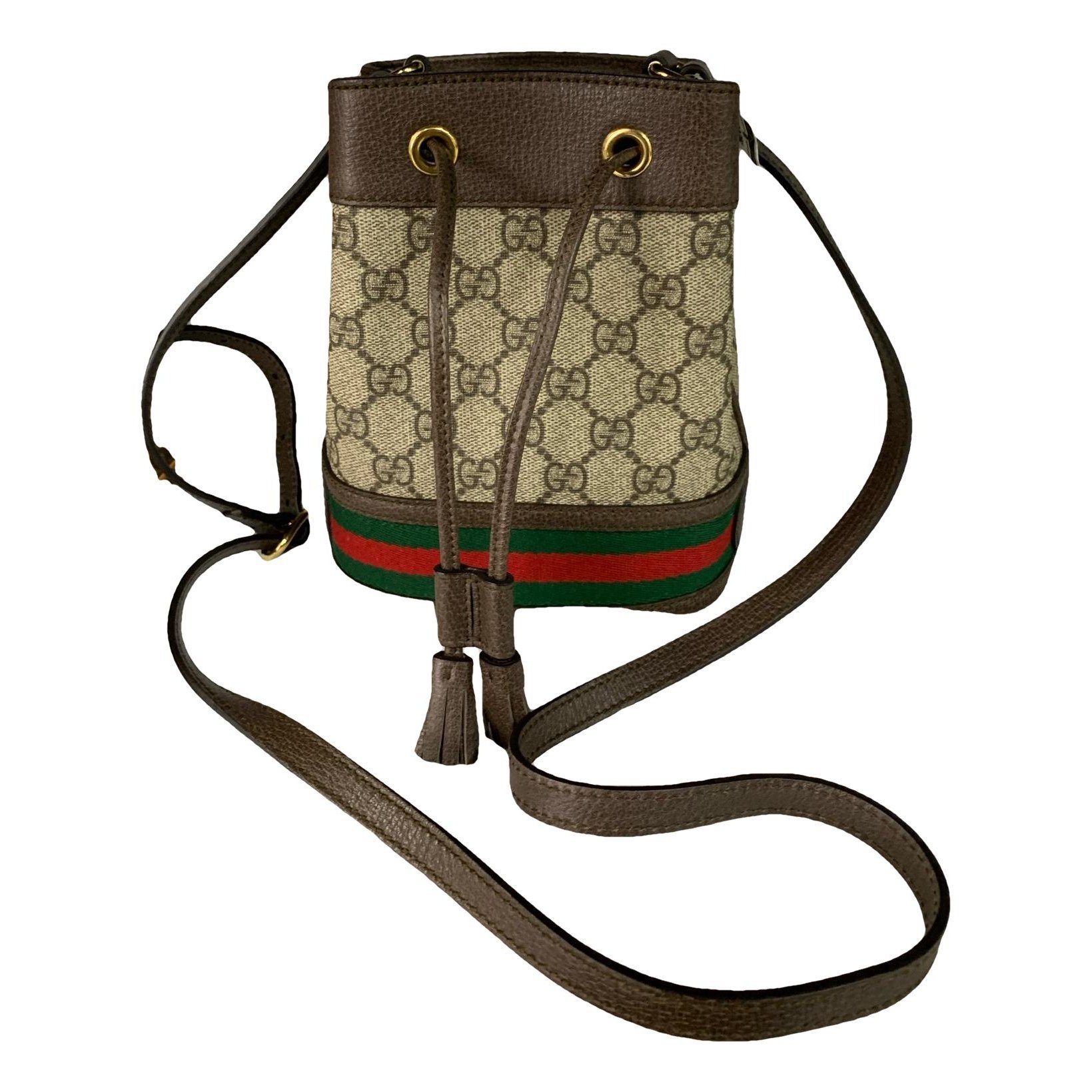 Ophidia Bucket leather handbag