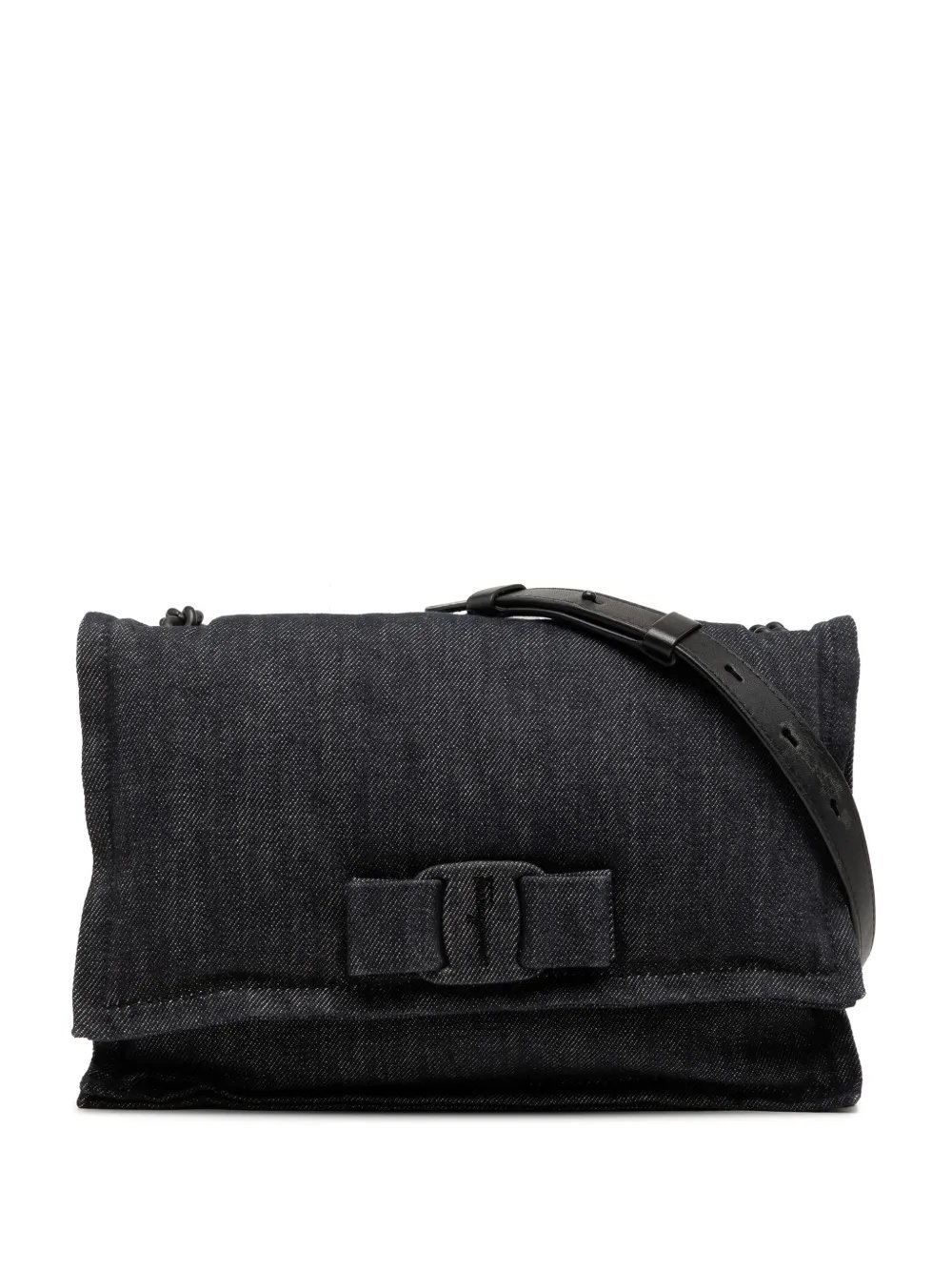 Ferragamo 2000-2026 Small Denim Viva Bow shoulder bag