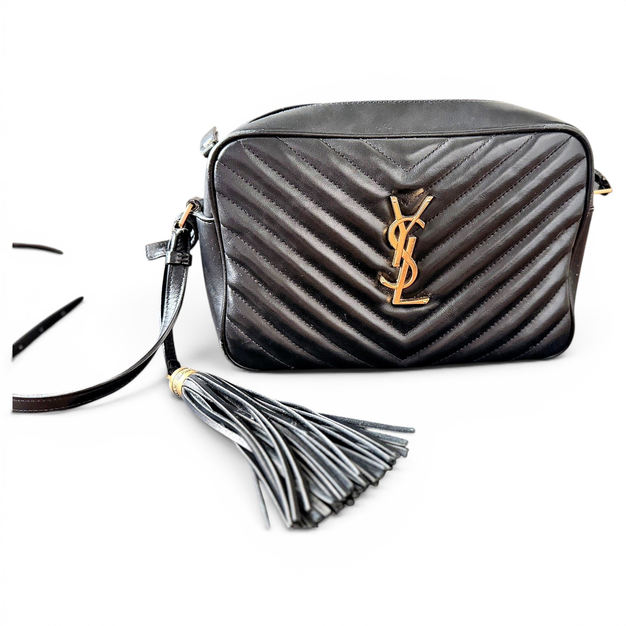 Camera Lou leather crossbody bag