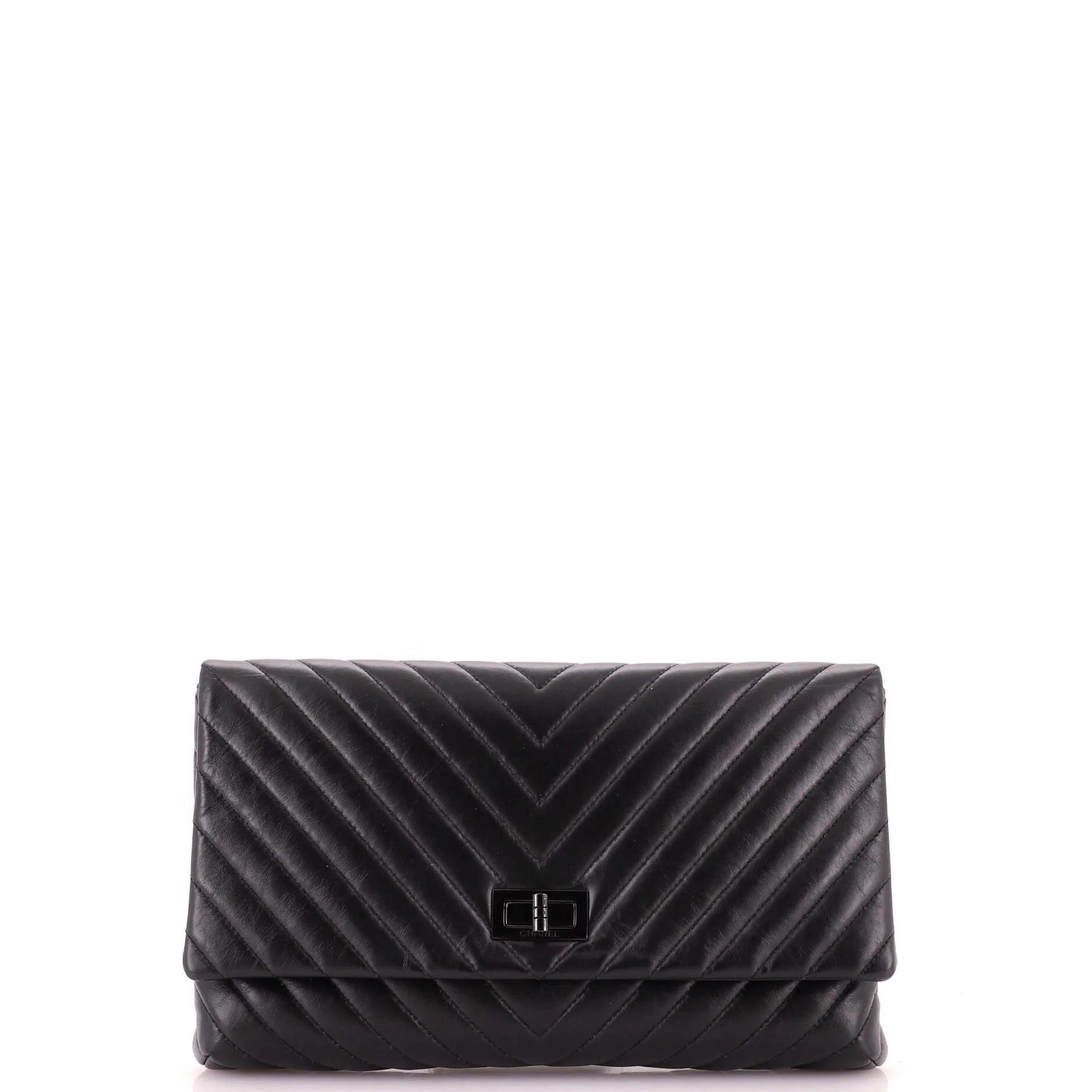 2.55 leather clutch bag