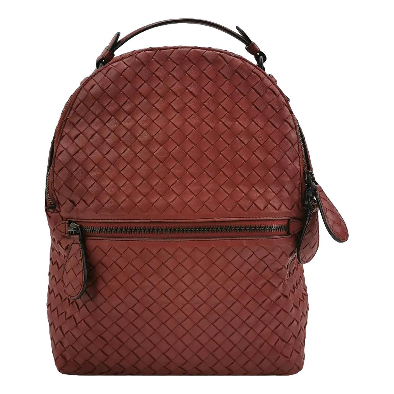 Leather backpack