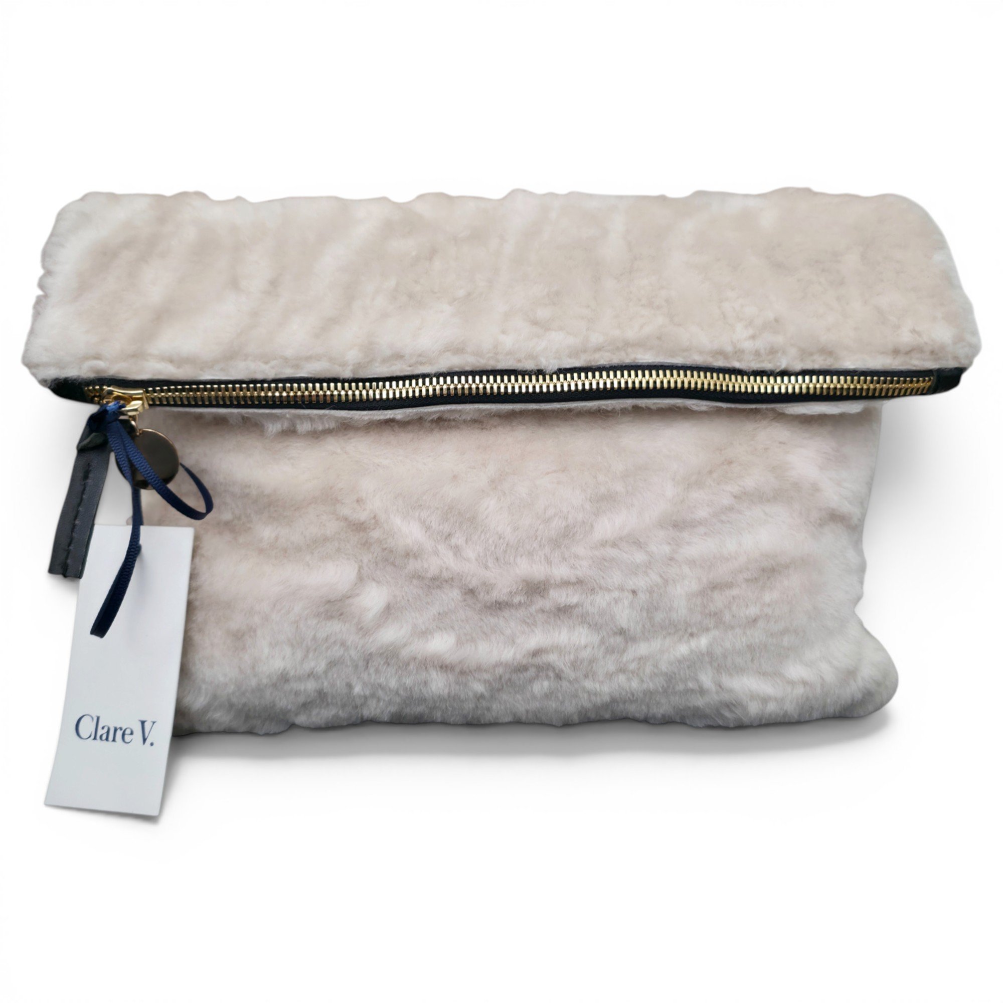 Leather clutch bag
