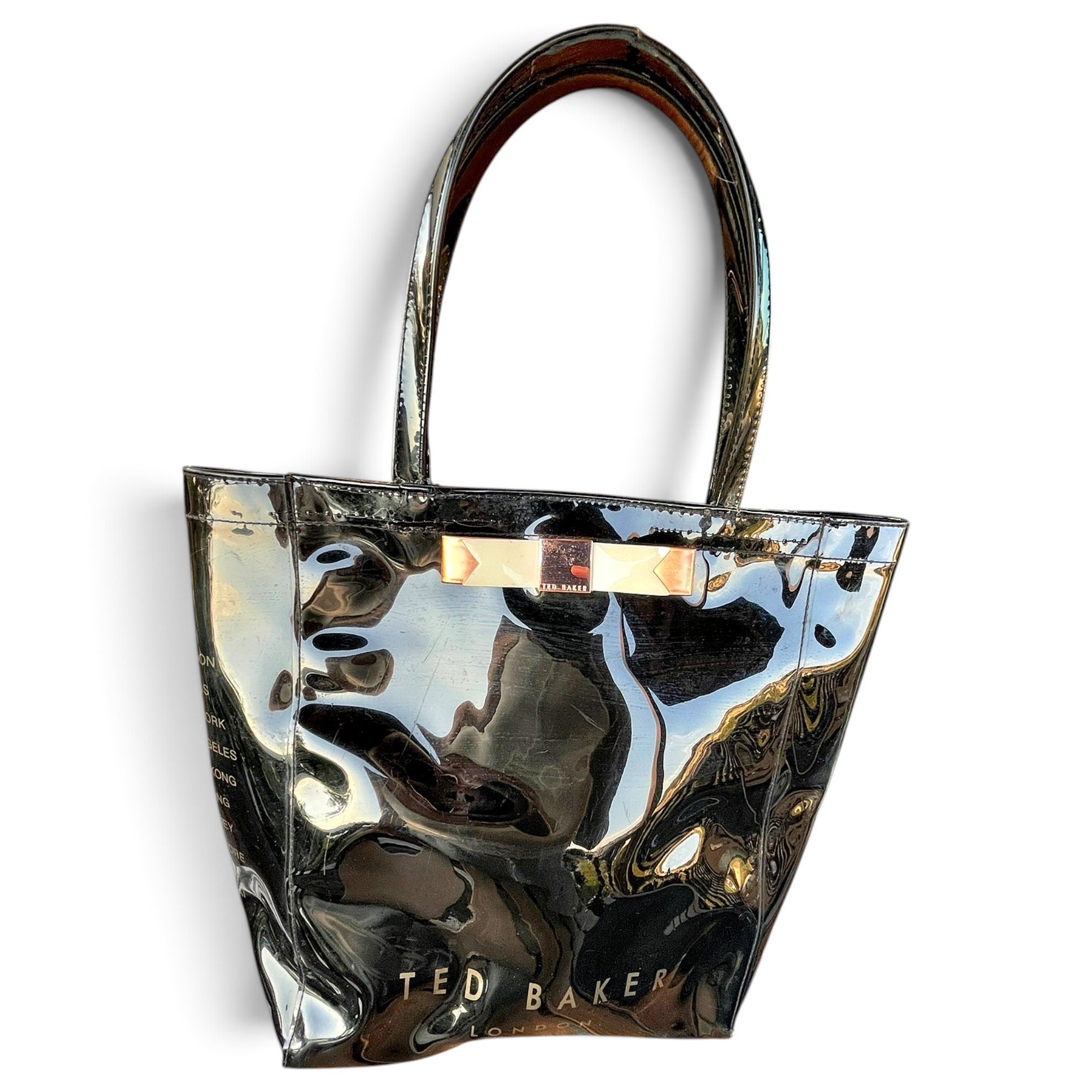 Patent leather handbag
