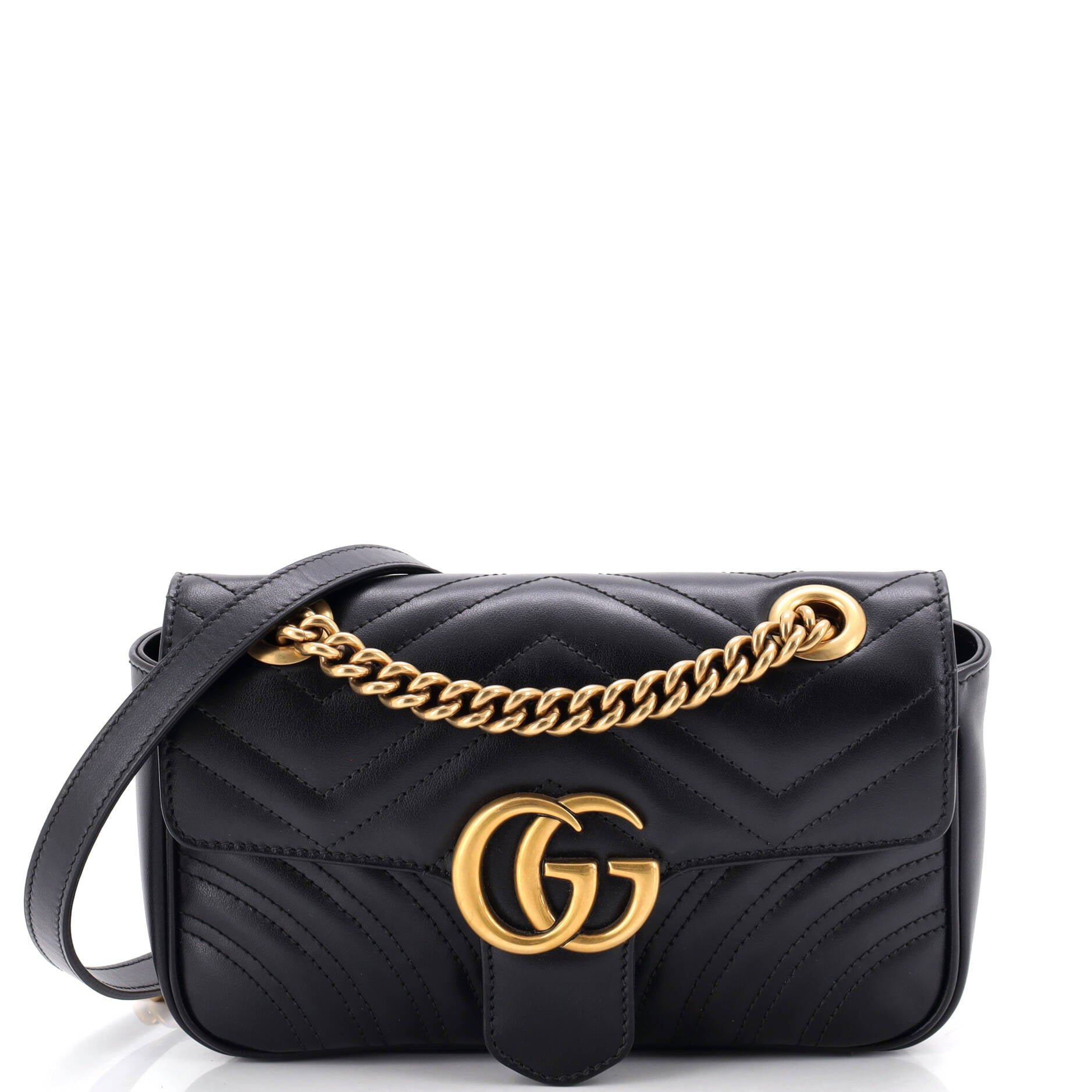 GG Marmont Flap Bag Matelasse Leather Small