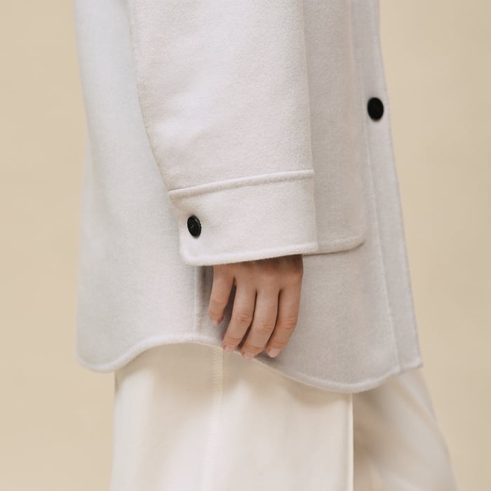 Gris Pervenche Overshirt Coat