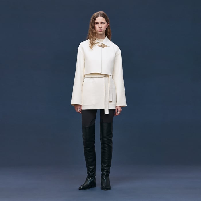 Blanc Naturel Trench Modular Cashmere Coat