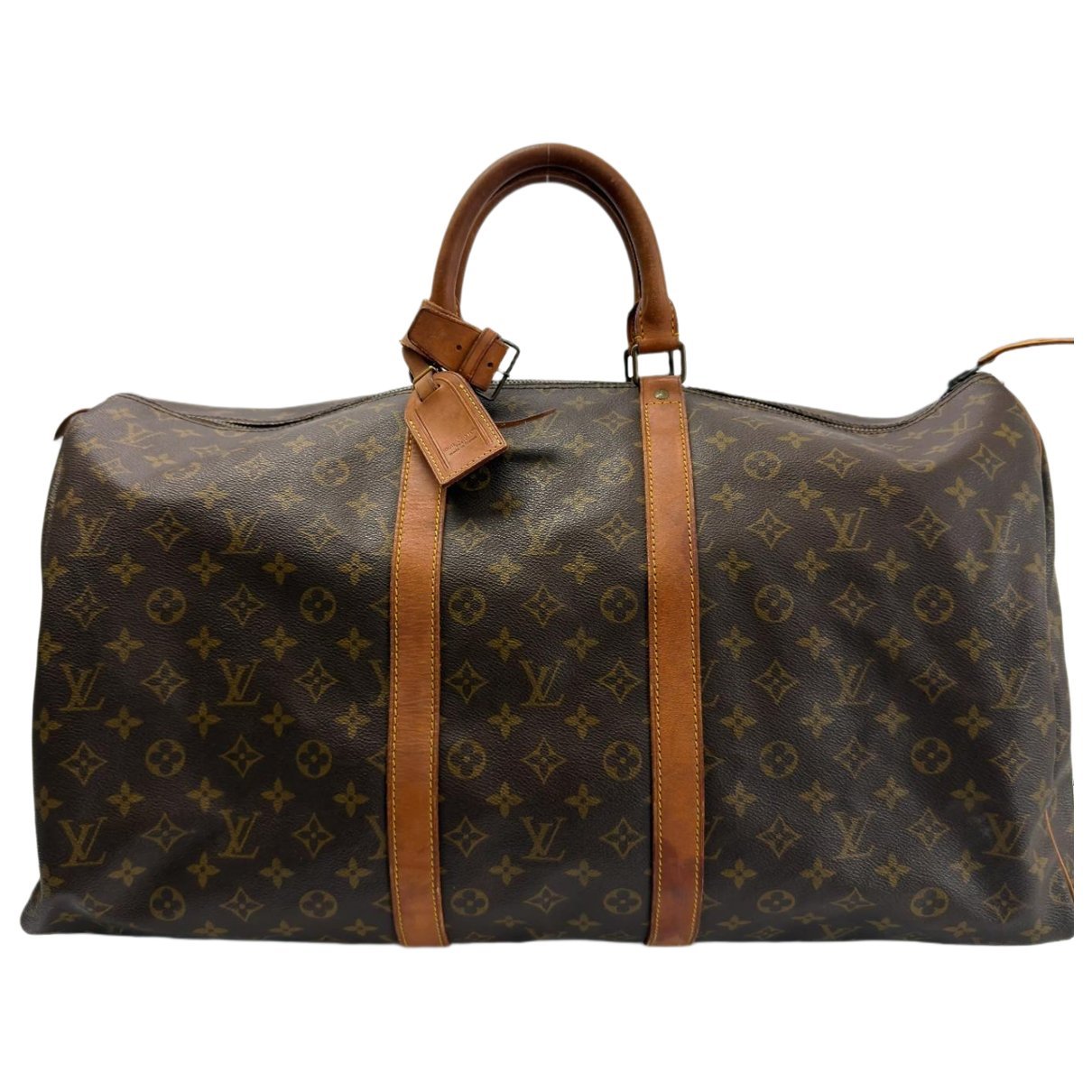 Keepall leather travel bag