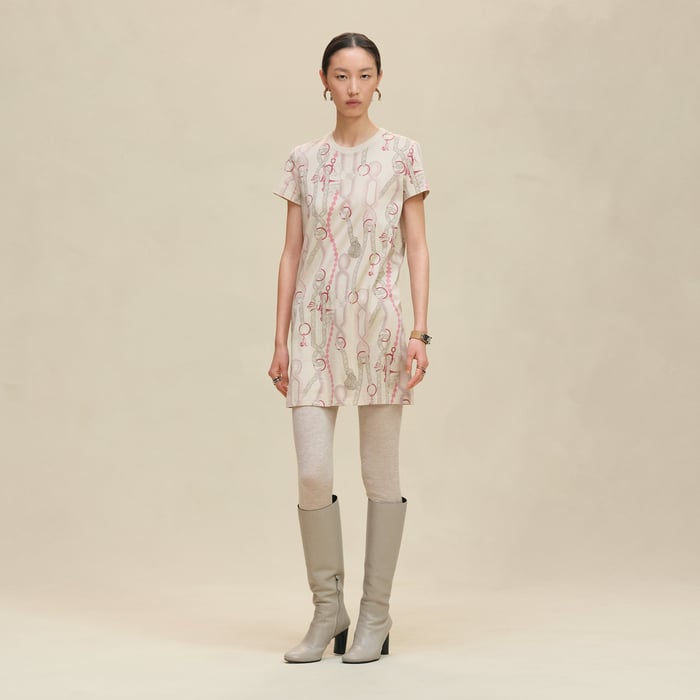 Beige Avoine "Palefroi Remix" Straight Dress