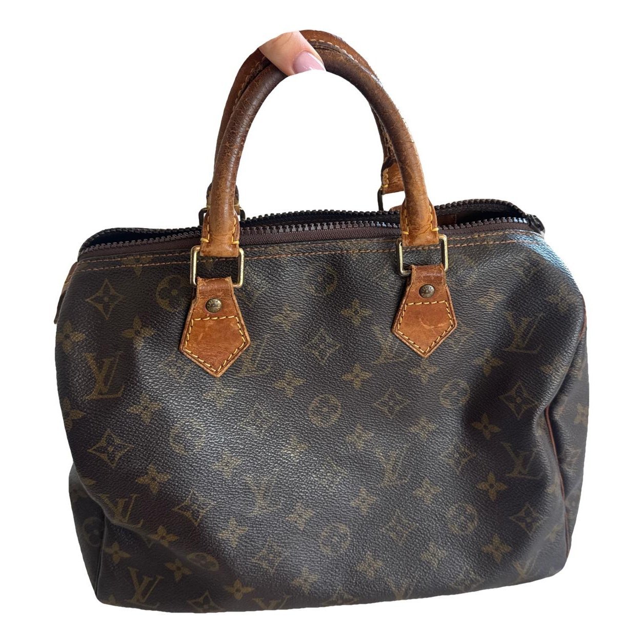Speedy leather handbag