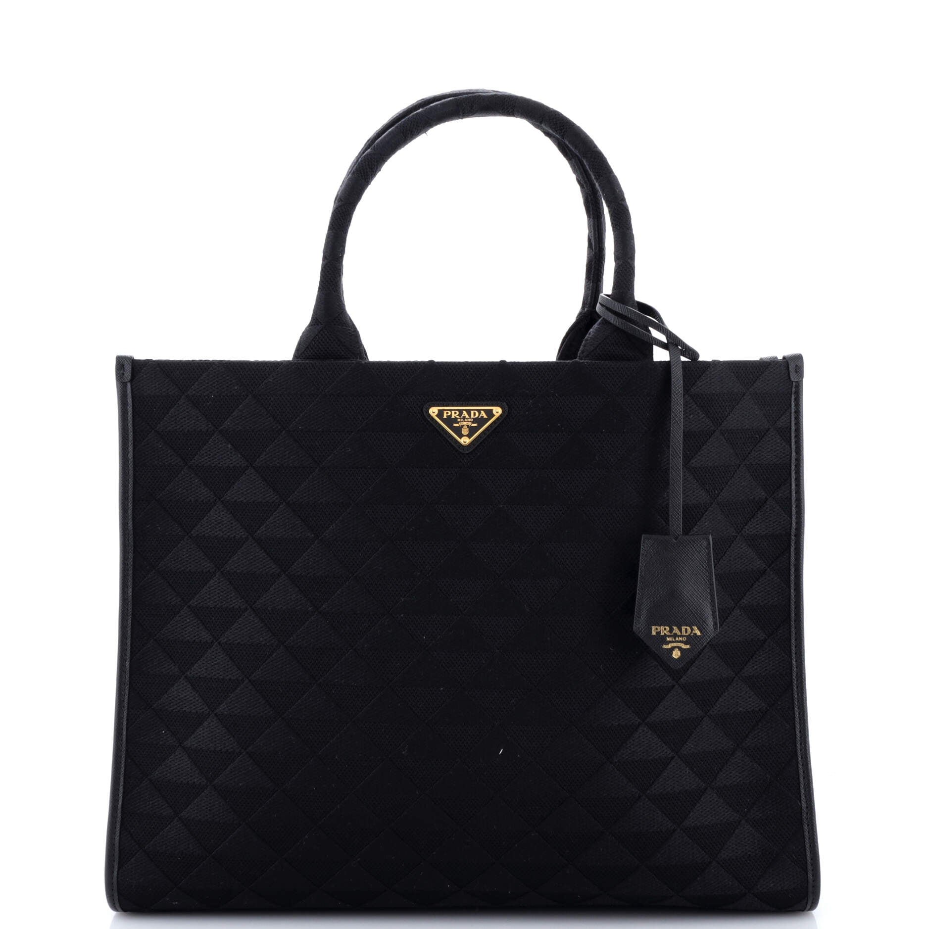 Prada Symbole Shopper Tote Jacquard Large
