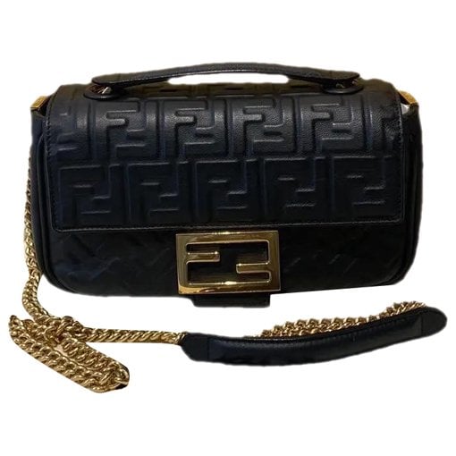 Baguette Chain Midi leather crossbody bag