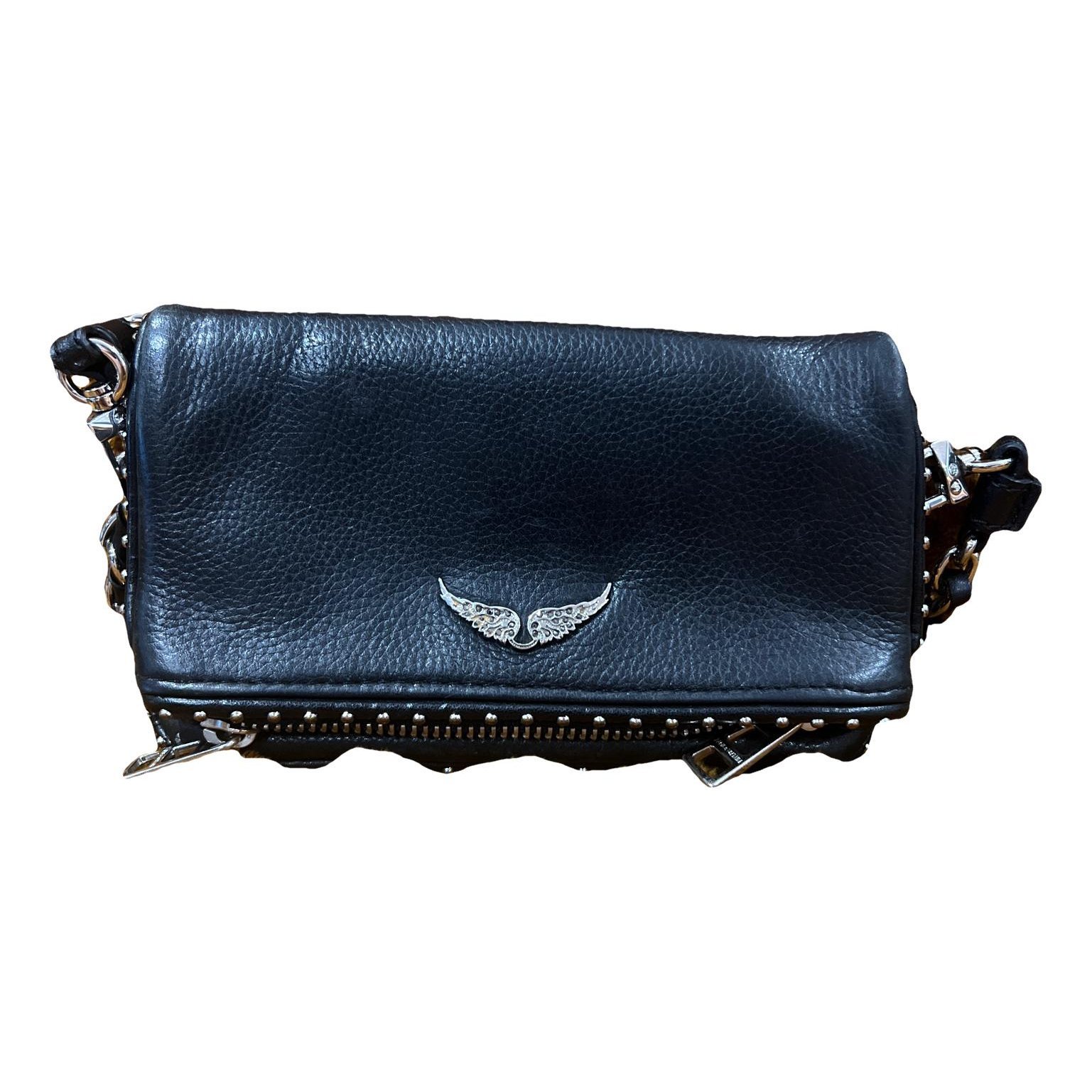 Rock leather clutch bag