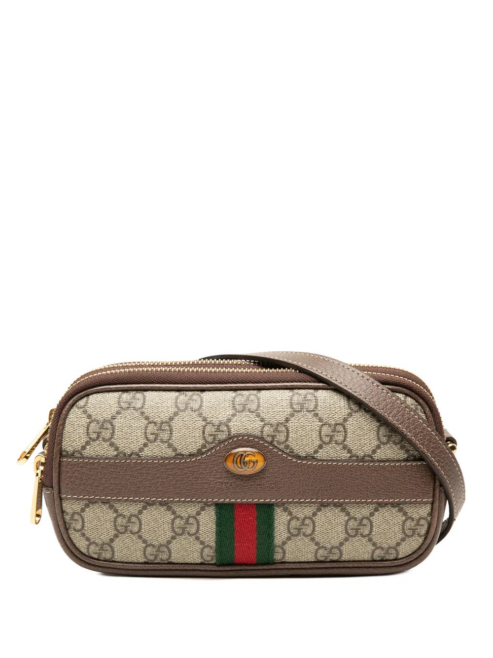 Gucci 2016-2026 Mini GG Supreme Web Ophidia Triple Zip crossbody bag