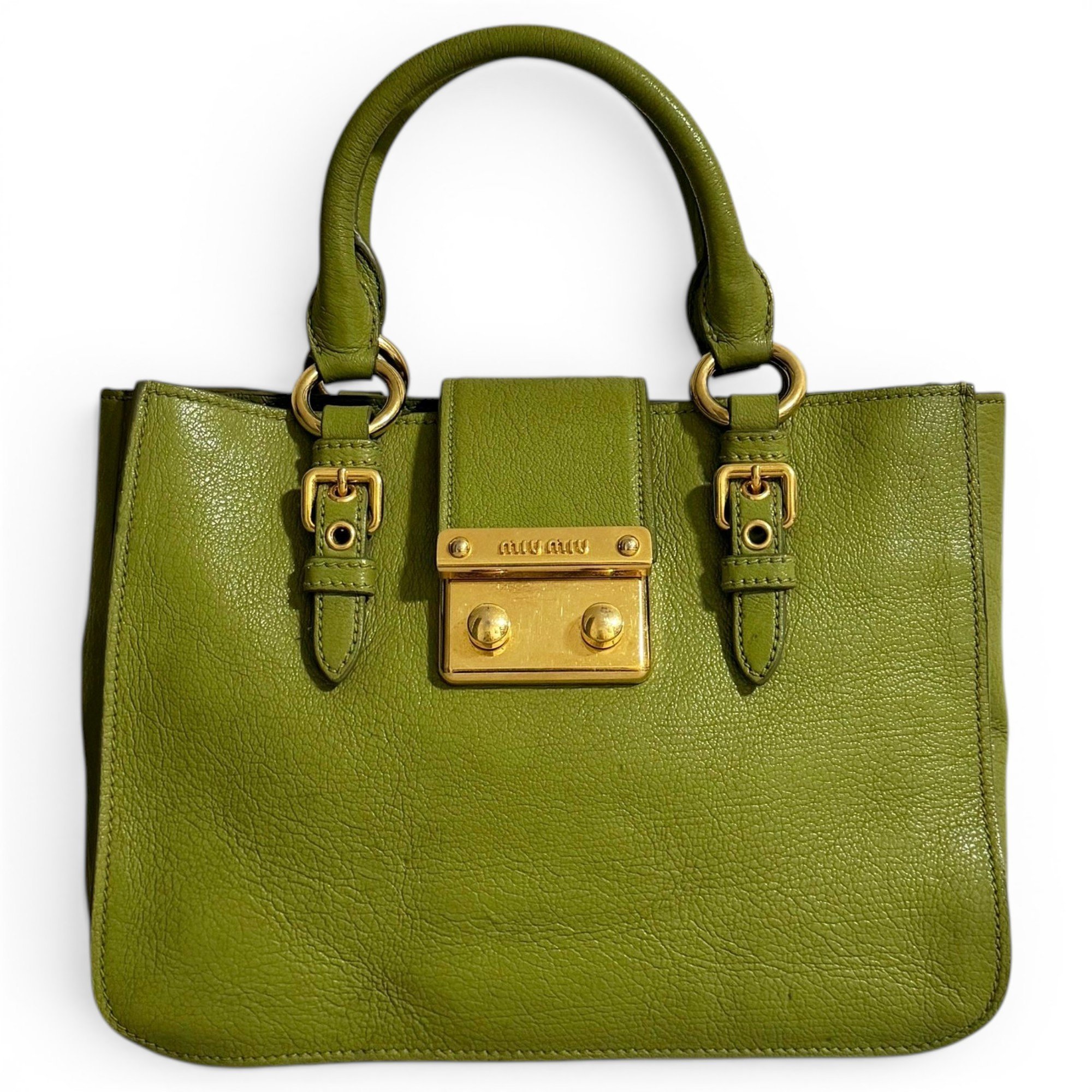 Coffer leather handbag