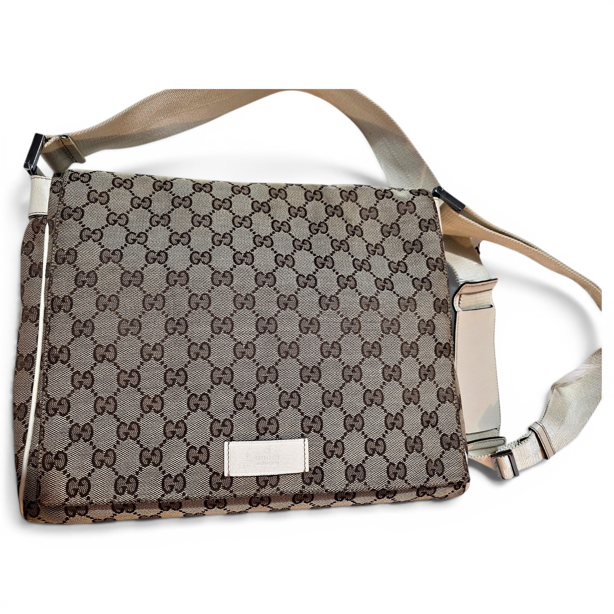 Linen crossbody bag