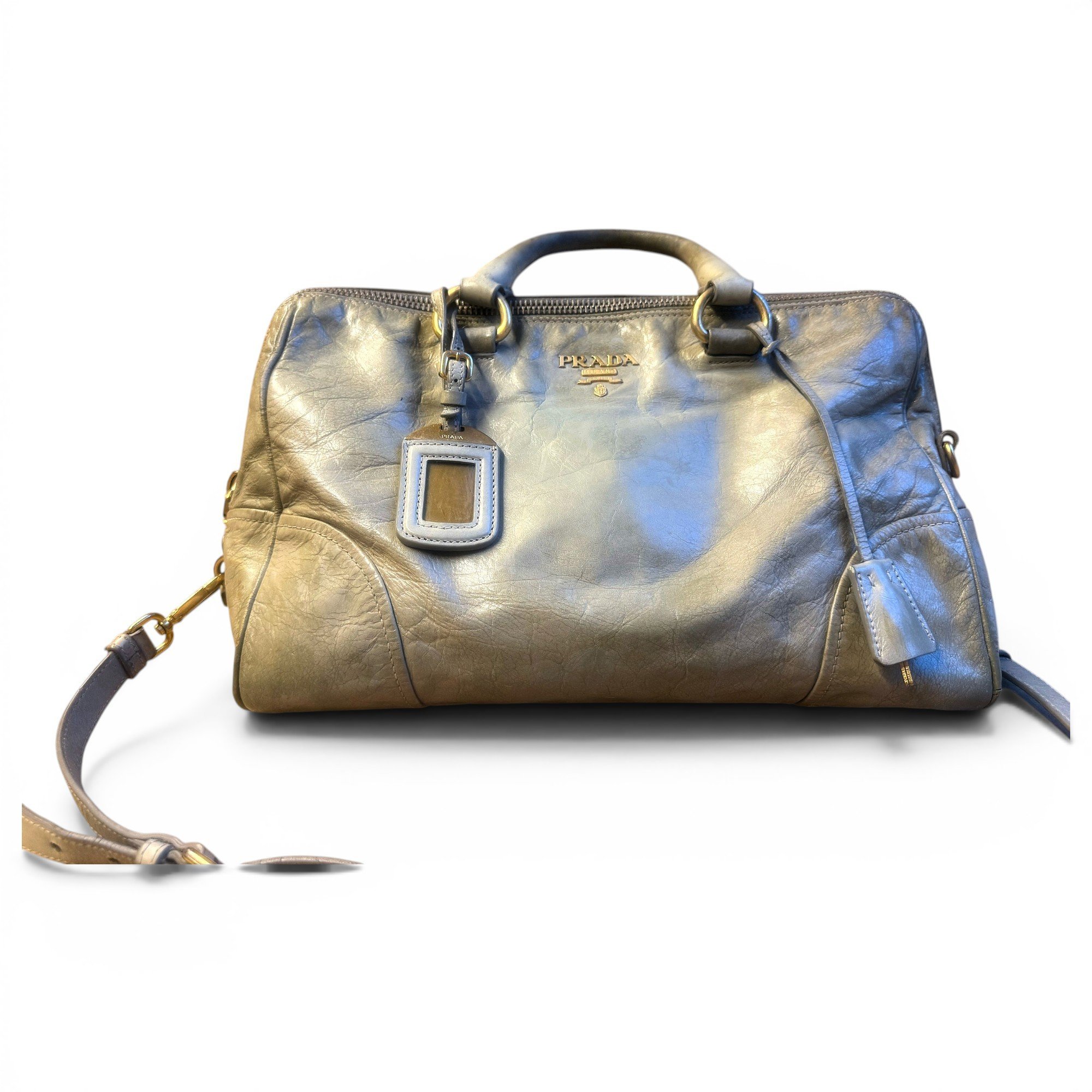 Leather bowling bag
