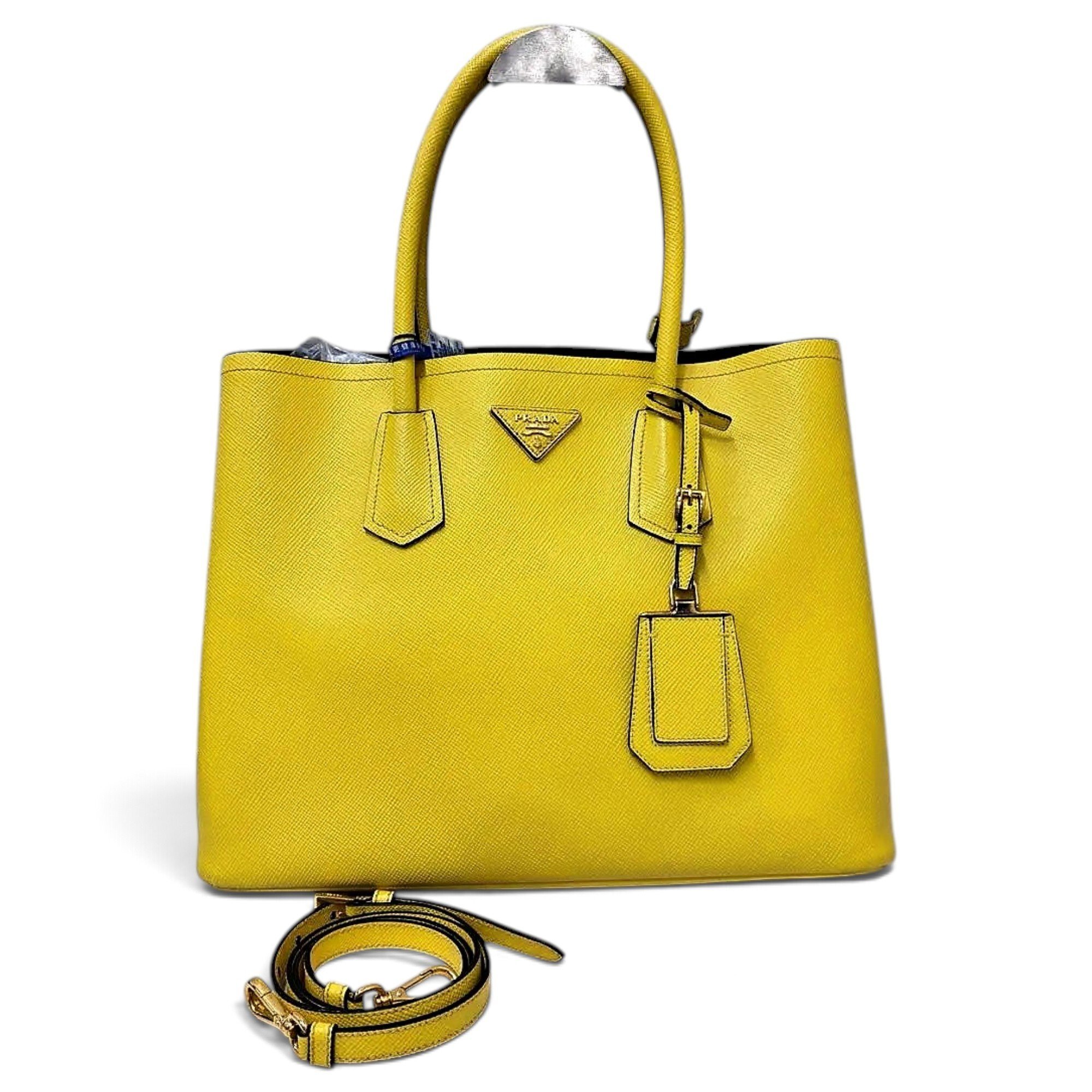 Double leather crossbody bag