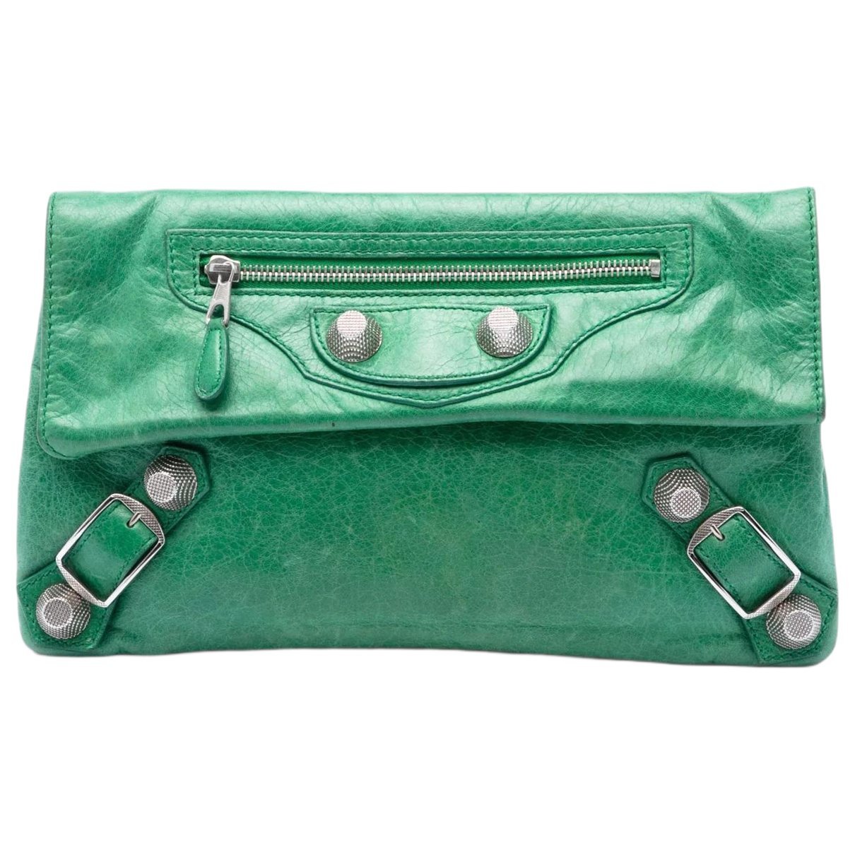 Envelop leather clutch bag