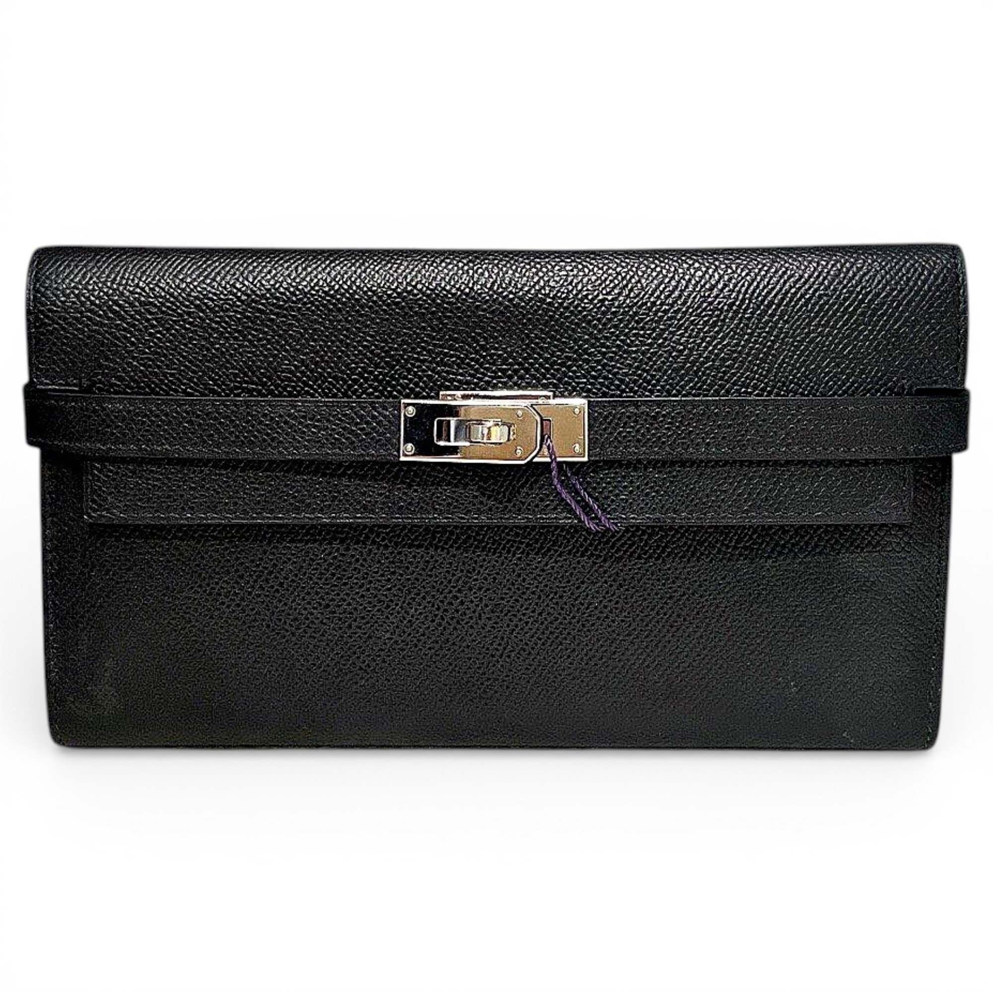 Leather clutch bag