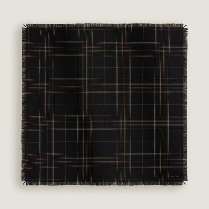 Noir Carreaux Scarf 80
