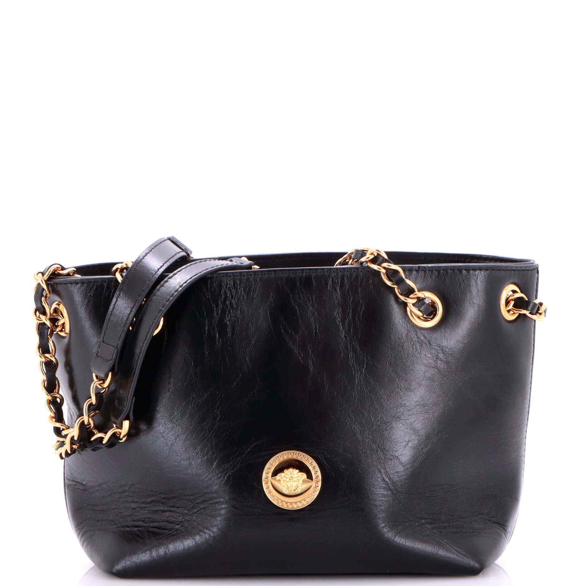 Medusa Icon Chain Tote Leather Mini