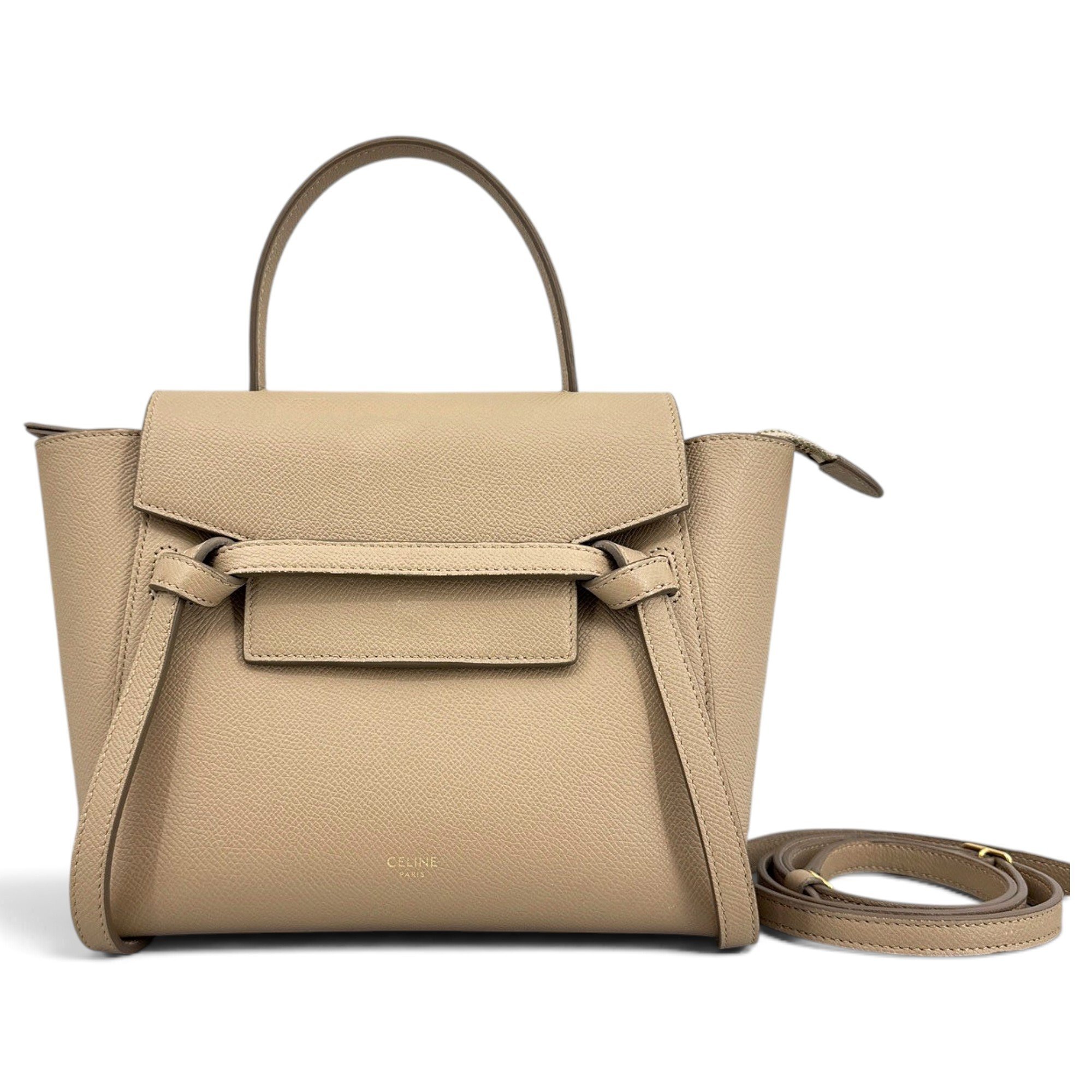 Belt leather handbag