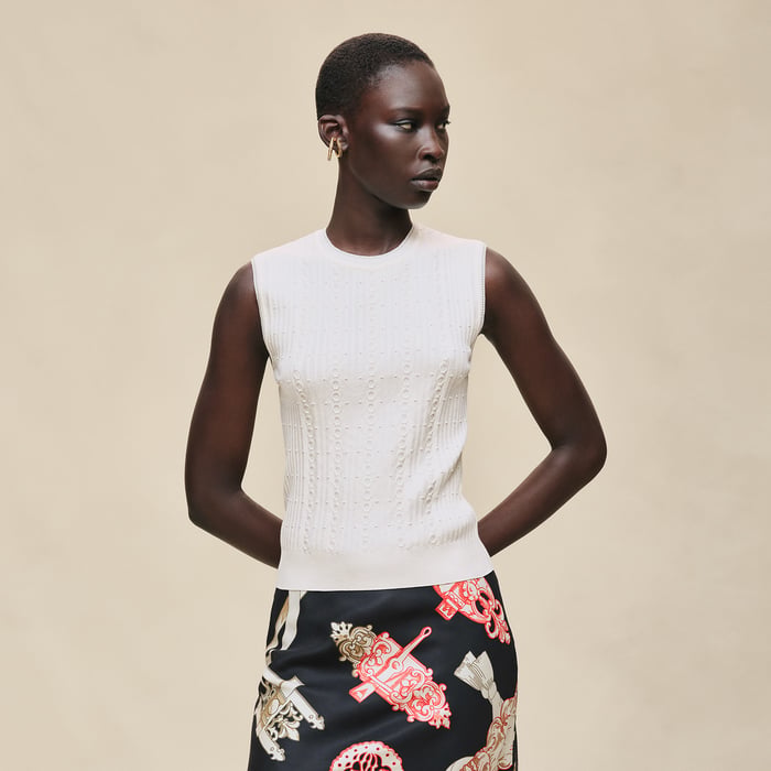 Blanc Naturel Sleeveless Sweater