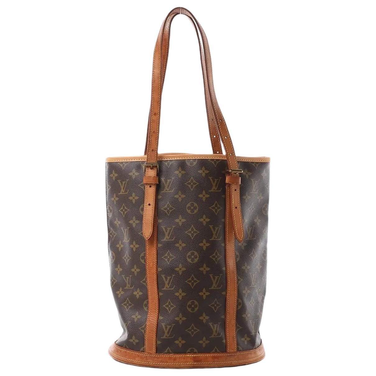 Bucket leather handbag